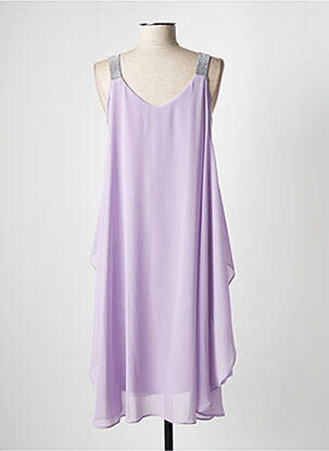 Rochie midi croială fluidă bretele subțiri violet FRANK LYMAN femeie
