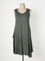 Rochie midi fără mâneci fără mâneci verde MALOKA femeie