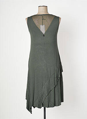 Rochie midi fără mâneci fără mâneci verde MALOKA femeie