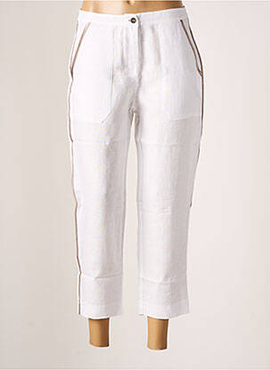 Pantalon trei sferturi alb MALOKA femeie