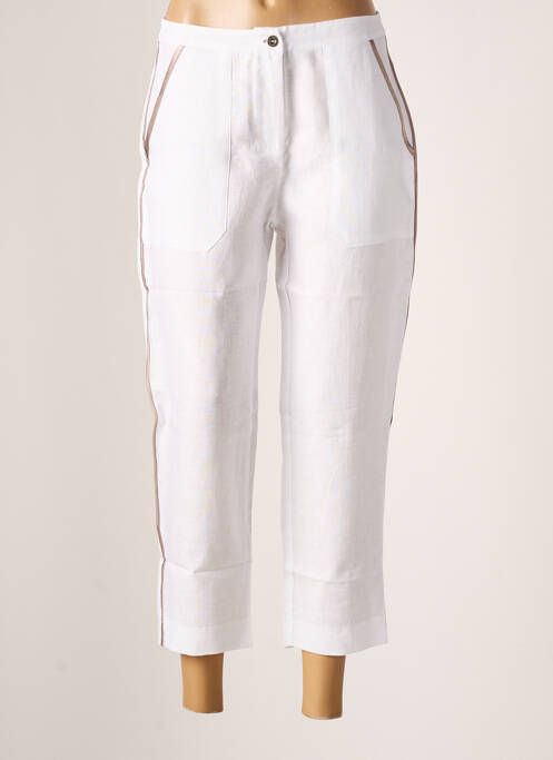 Pantalon trei sferturi mărime normală mărime normală alb MALOKA femme