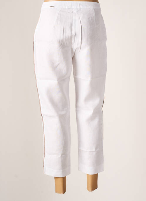 Pantalon trei sferturi mărime normală mărime normală alb MALOKA femme