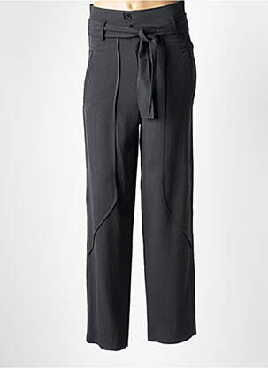 Pantalon drept talie cu cleme talie înaltă gri BA&SH femeie