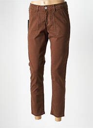 Pantalon 7/8 talie înaltă talie înaltă maro DENIM STUDIO femme