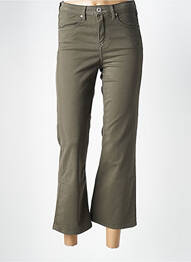 Pantalon 7/8 talie înaltă talie înaltă verde DENIM STUDIO femeie