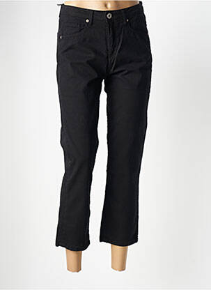 Pantalon 7/8 talie înaltă talie înaltă negru DENIM STUDIO femeie