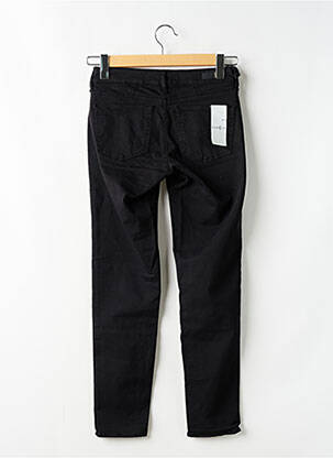 Pantalon slim țesătură poplin mărime normală negru FIVE femeie