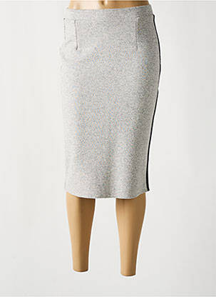 Fustă midi gri MAJESTIC FILATURES femeie