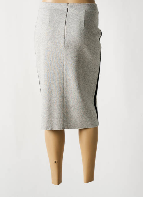 Fustă midi gri MAJESTIC FILATURES femeie