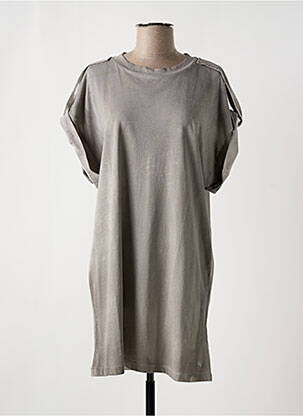 Rochie midi mâneci scurte mâneci scurte gri NOTSHY femeie