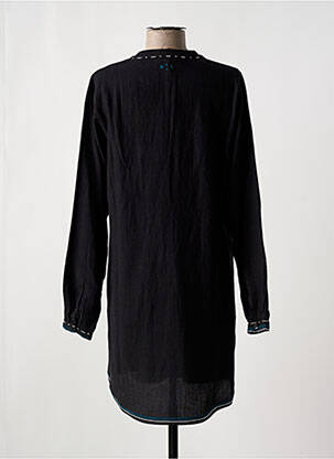 Rochie scurtă croială fluidă mâneci lungi negru MAISON SARAH LAVOINE femeie
