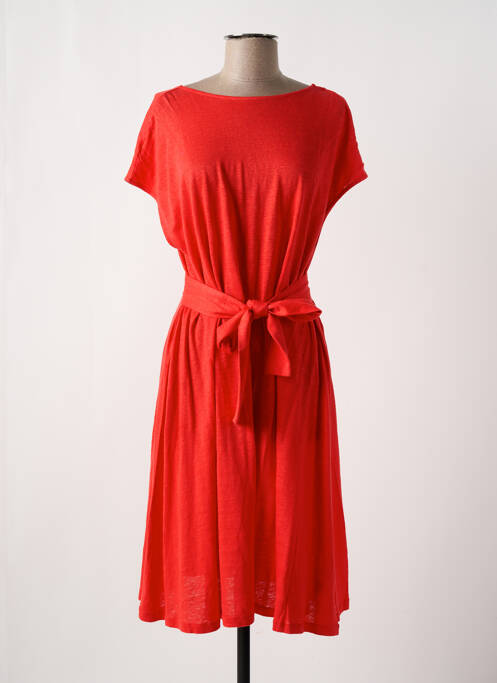 Rochie midi roșu MAJESTIC FILATURES femeie