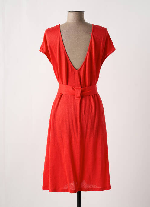 Rochie midi roșu MAJESTIC FILATURES femeie