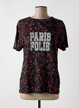 Tricou imprimeu fantezie mâneci scurte negru BA&SH femeie