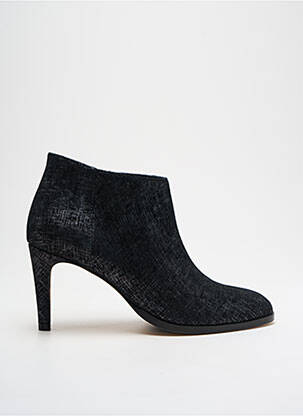 Botine/ghete țesătură satinată toc de 4 la 6 cm negru PARALLELE femeie