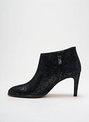 Botine/ghete țesătură satinată toc de 4 la 6 cm negru PARALLELE femeie