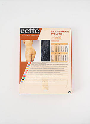 Chilot modelator efect material satinat negru CETTE femeie