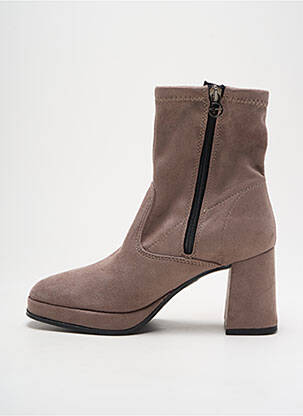 Botine/ghete toc pătrat toc de 4 la 6 cm bej TAMARIS femeie