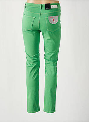 Pantalon slim buzunare verde STARK femeie