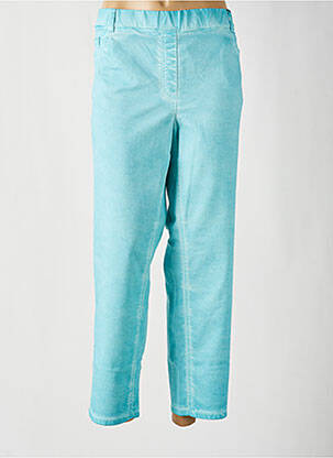 Pantalon drept talie elastică albastru STARK femeie
