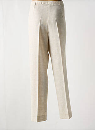 Pantalon drept talie cu cleme talie înaltă bej FRANCE RIVOIRE femeie