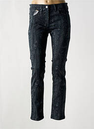 Pantalon slim țesătură poplin mărime normală albastru ZERRES femme