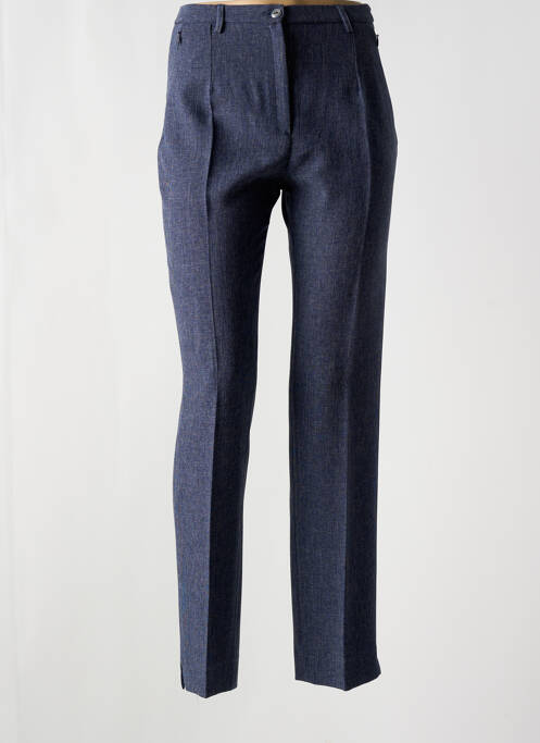 Pantalon slim buzunare talie înaltă albastru FRANCE RIVOIRE femme