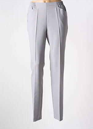 Pantalon drept talie elastică gri STARK femeie
