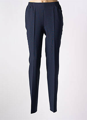 Pantalon drept talie elastică albastru STARK femeie