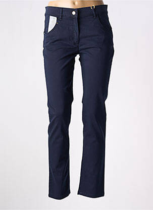 Pantalon slim talie elastică albastru ZERRES femeie