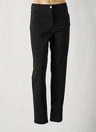 Pantalon slim țesătură poplin mărime normală negru PAUSE CAFE femeie