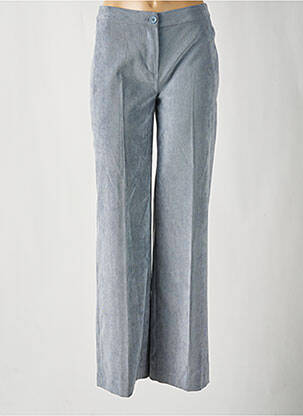 Pantalon evazat elasticitate talie înaltă albastru SIGNE NATURE femeie