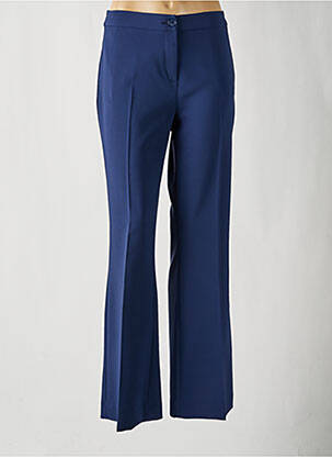 Pantalon evazat talie cu cleme talie înaltă albastru SIGNE NATURE femeie