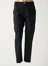 Pantalon slim țesătură poplin mărime normală negru EVA KAYAN femme