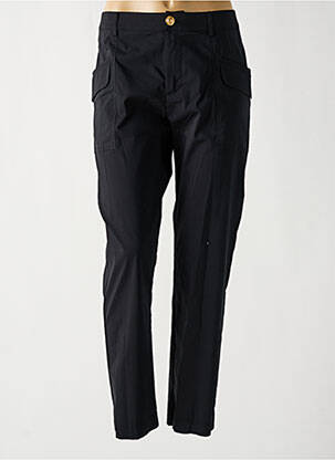 Pantalon slim țesătură poplin mărime normală negru EVA KAYAN femme