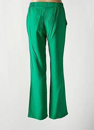 Pantalon larg croială fluidă talie înaltă verde SIGNE NATURE femeie