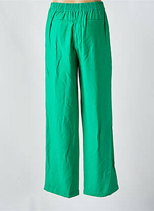 Pantalon larg croială fluidă talie înaltă verde FABIENNE CHAPOT femeie