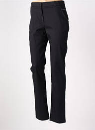Pantalon chino închidere cu fermoar sub clapetă cu nasturi talie înaltă negru CHRISTINE LAURE femme