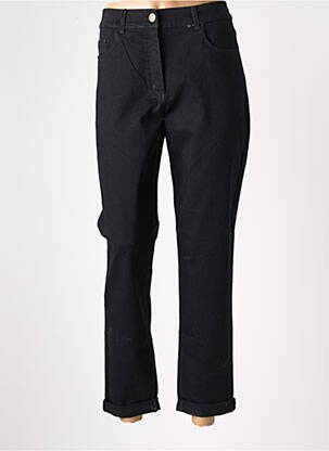 Pantalon 7/8 închidere cu fermoar sub clapetă cu nasturi negru EAST DRIVE femeie