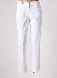 Pantalon drept elasticitate mărime normală alb EAST DRIVE femme