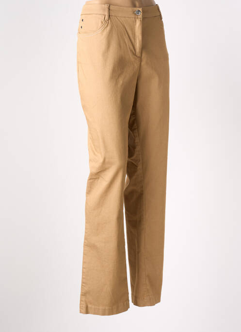 Pantalon drept bej CHRISTINE LAURE femeie