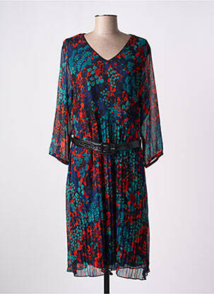 Rochie midi mâneci 3/4 mâneci 3/4 negru CHRISTINE LAURE femeie