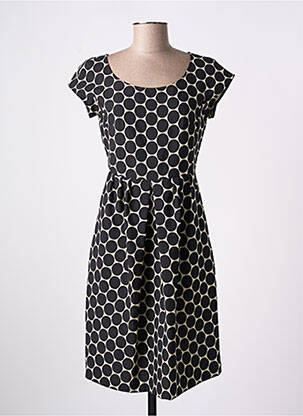 Rochie midi mâneci scurte mâneci scurte negru ORTO BOTANICO femeie