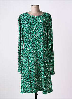 Rochie midi imprimeu fantezie mâneci lungi verde FABIENNE CHAPOT femeie