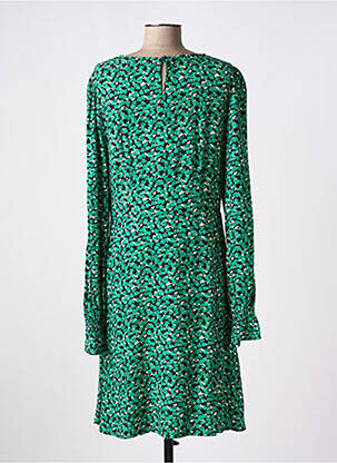Rochie midi imprimeu fantezie mâneci lungi verde FABIENNE CHAPOT femeie