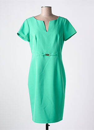Rochie midi mâneci scurte mâneci scurte verde ESTEL COLLECTION femeie