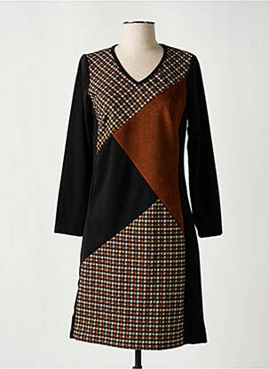 Rochie midi mâneci lungi mâneci lungi negru FRANCE RIVOIRE femeie