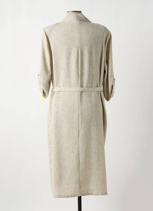 Rochie midi bej FRANCE RIVOIRE femeie