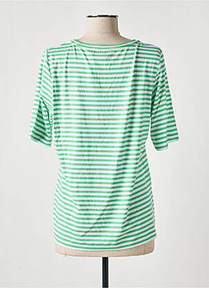 Tricou serigrafie cu strasuri mâneci scurte verde RABE femeie