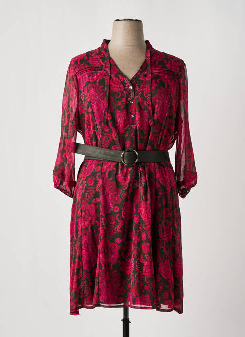 Rochie midi roz CHRISTINE LAURE femeie